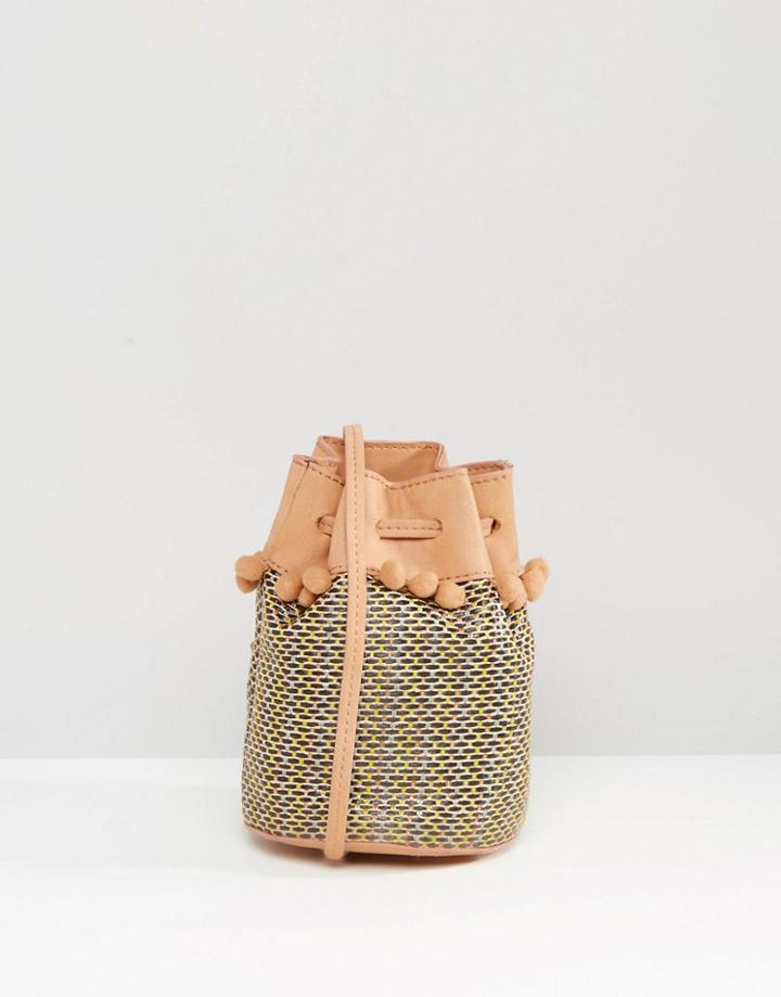 Gracie Roberts Mini Drawstring Cross Body Bag - Pink