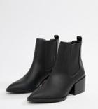 Asos Design Reese Pointed Chelsea Boots - Black