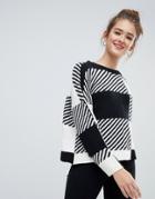 Only Mixed Print Knitted Sweater - Multi