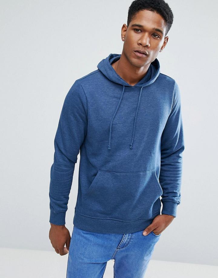 Brave Soul Basic Overhead Hoodie - Blue