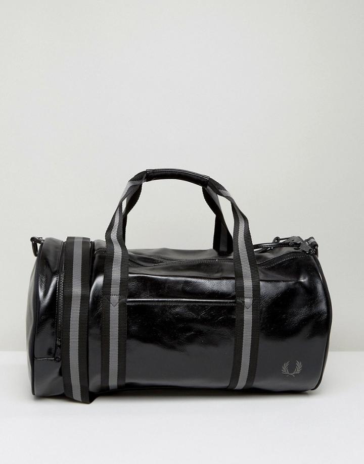 Fred Perry Classic Barrel Bag In Black - Black