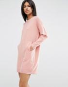Asos Lounge Knitted Sweater Dress - Pink