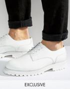 Hudson London Exclusive To Asos Leather Derby Shoes - White