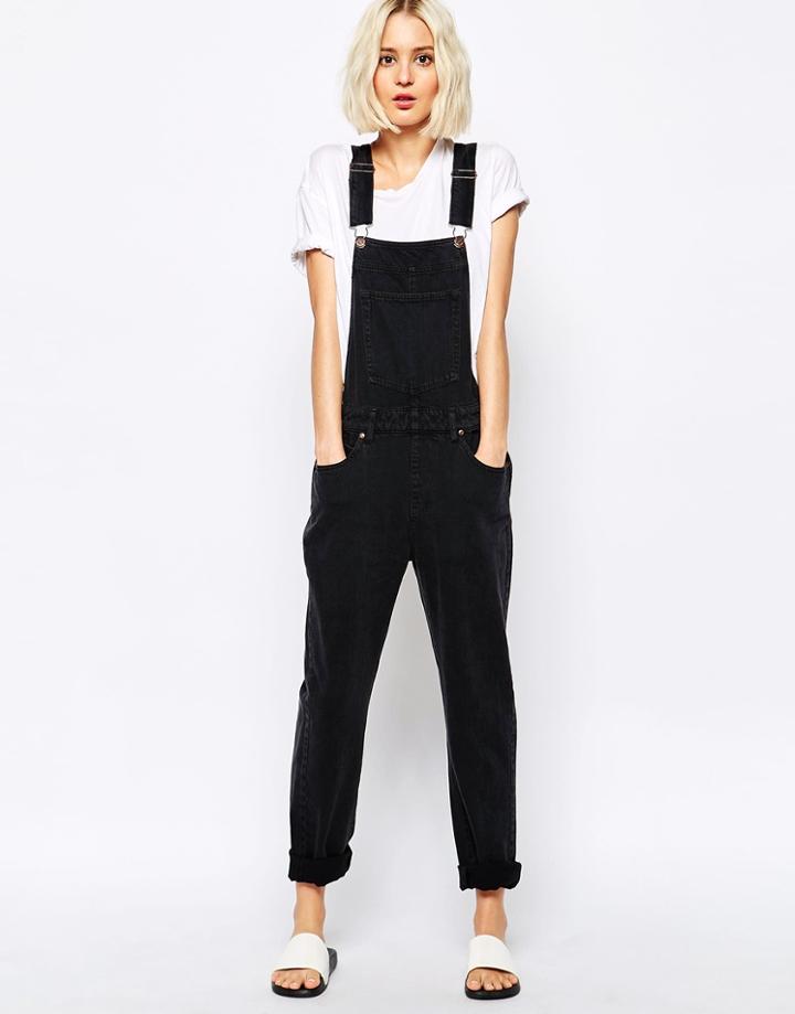 Dr Denim Vilde Relaxed Overall - Black