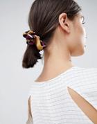 Asos Design Summer Geo Print Scrunchie Hair Tie - Multi