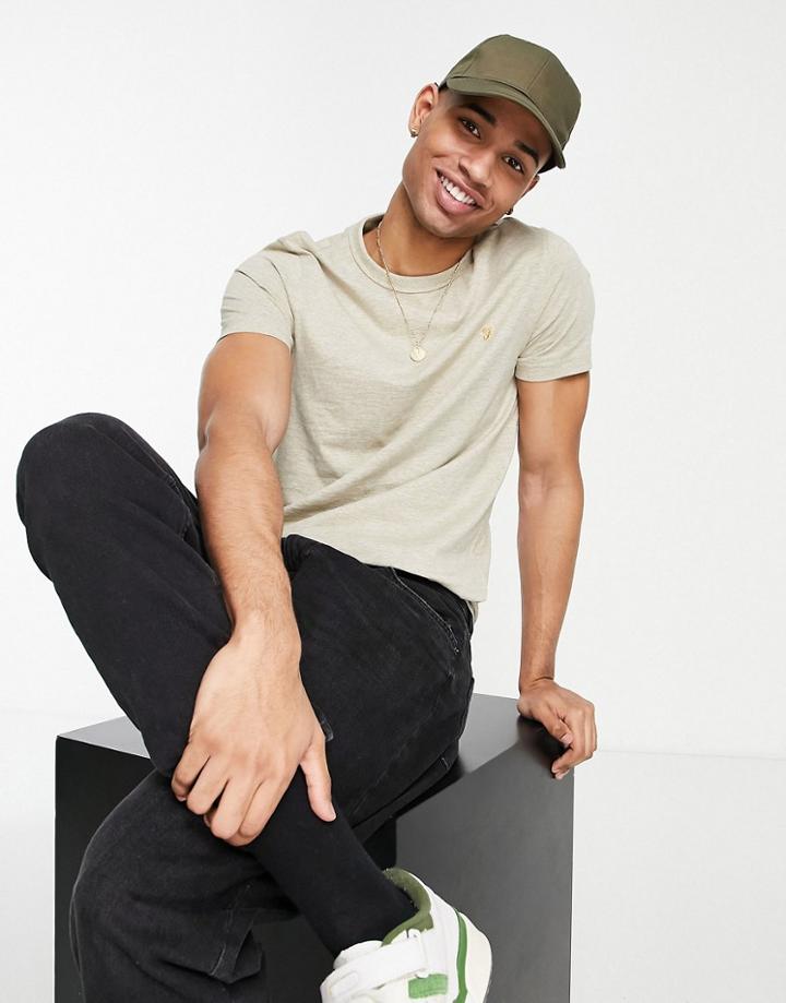 Farah Danny T-shirt In Stone-neutral