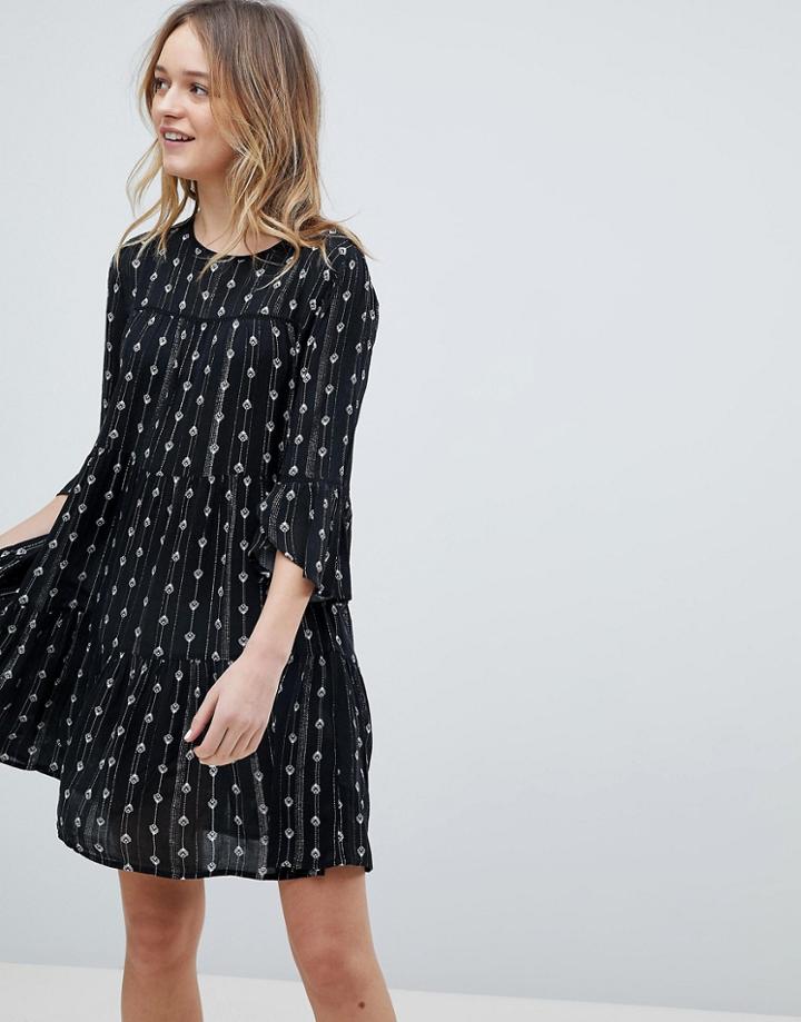 New Look Stripe Print Dress - Black