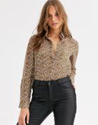 Vero Moda Sheer Blouse In Ditsy Floral Print-multi