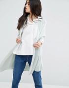 Subtle Luxury Cashmere Cocoon Shawl Jacket - Blue