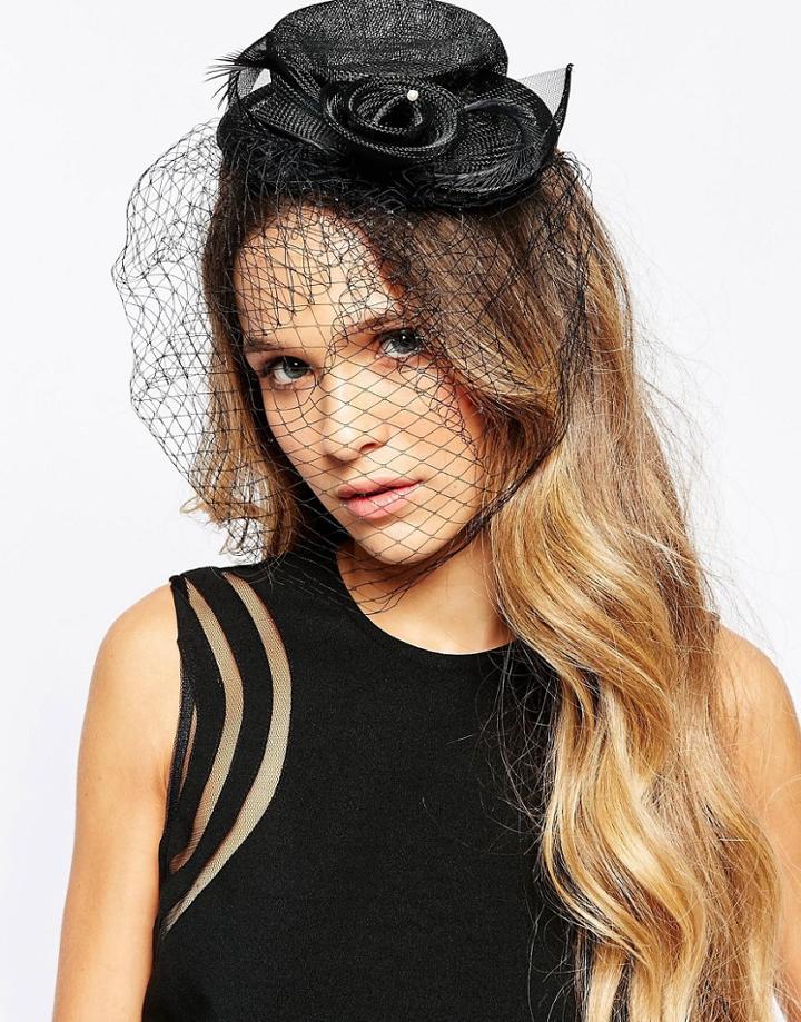 Neve & Eve Top Hat Fascinator - Black