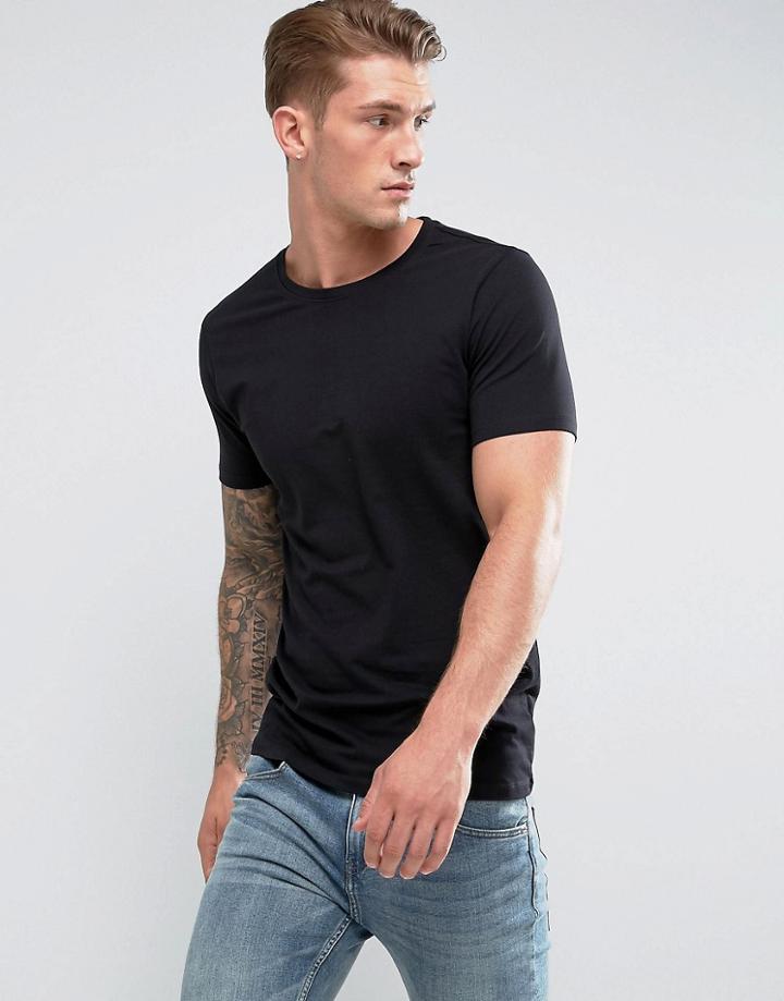 Brave Soul Muscle Fit T-shirt - Black