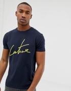 The Couture Club T-shirt With Large Logo In Navy