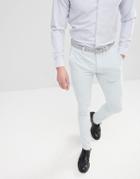 Asos Design Super Skinny Smart Pants In Ice Blue - Blue