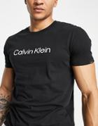 Calvin Klein Relaxed Fit Swim T-shirt In Black