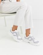 Monki Reflective Chunky Sneakers In White
