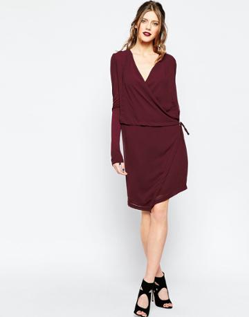 Religion Stream Wrap Dress - Black Blum