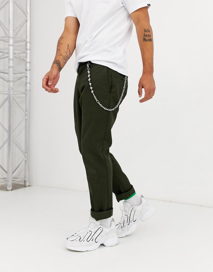 Asos Design Jeans Chain With Dice And Chain Detail In Silver Tone