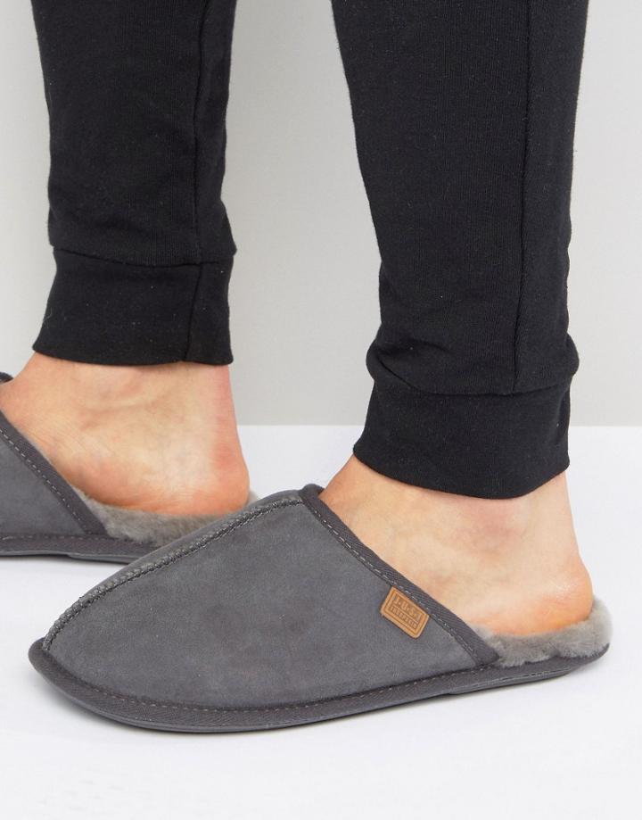 Just Sheepskin Donmar Mule Slippers - Gray