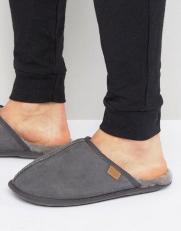 Just Sheepskin Donmar Mule Slippers - Gray