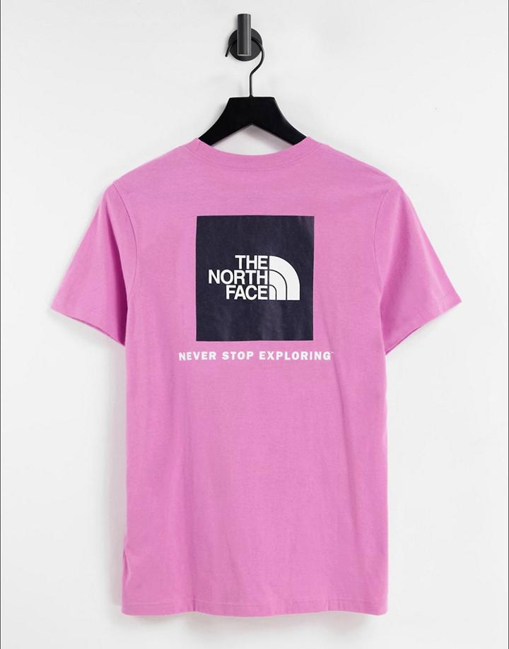 The North Face Nse Box Logo T-shirt In Purple