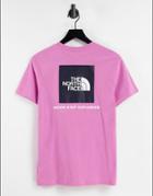 The North Face Nse Box Logo T-shirt In Purple