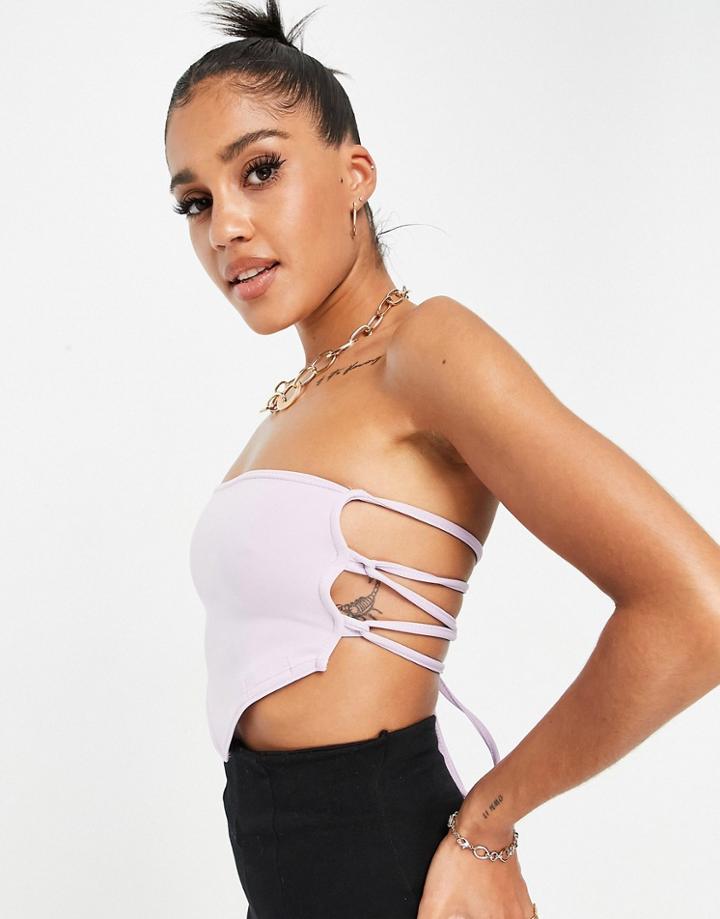 Fashionkilla Scarf Top In Mauve-brown