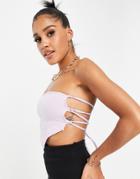Fashionkilla Scarf Top In Mauve-brown