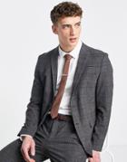 Selected Homme Slim Fit Suit Jacket In Dark Gray Check