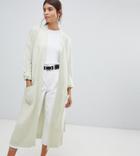 Micha Lounge Maxi Cardigan With Belted Wrap - Green