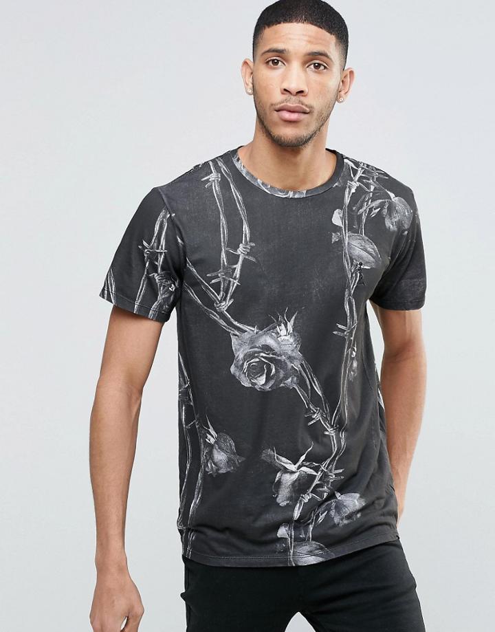 Religion Crown Crew Neck T-shirt - Black