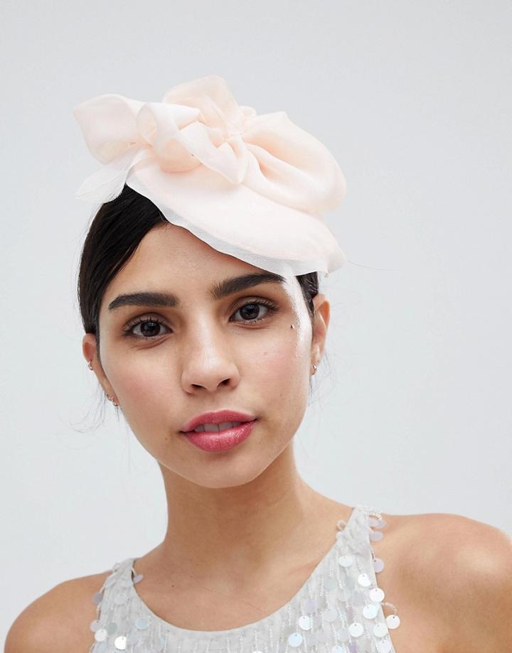 Asos Design Occasion Gathered Fascinator Headband - Pink