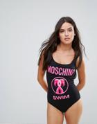Moschino Flamingo Swimsuit - Black