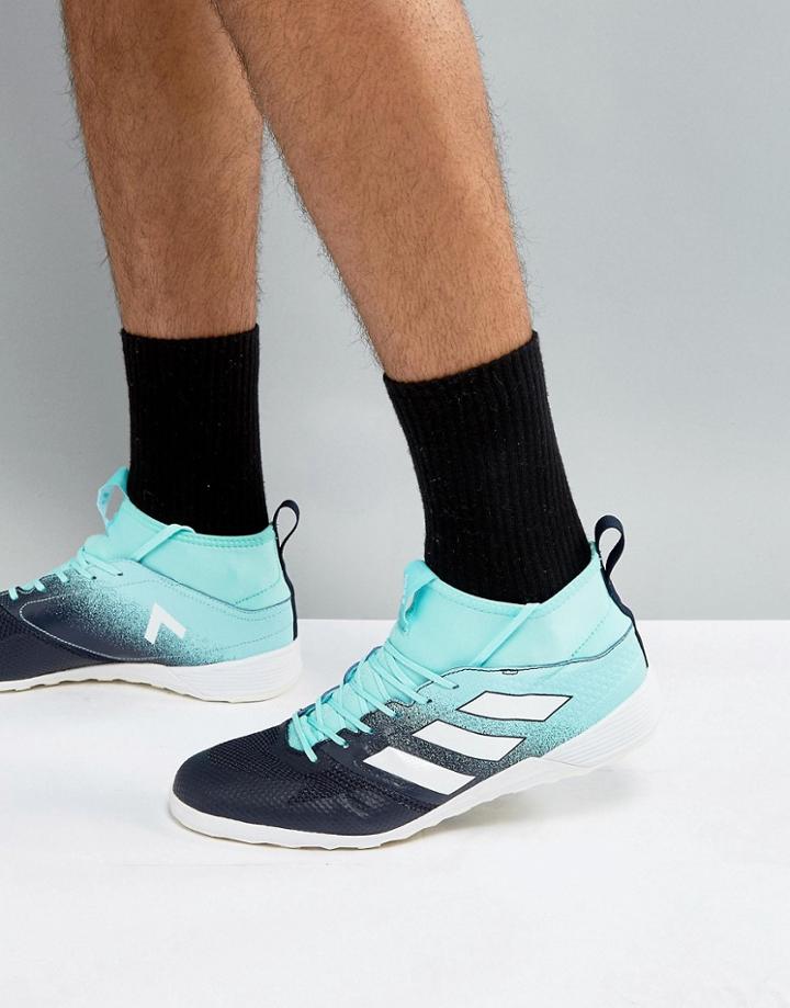 Adidas Soccer Ace Tango 17.3 Indoor Sneakers In Blue Cg3709 - Blue