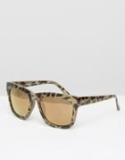 Pieces Tortoise Frame Sunglasses - Brown