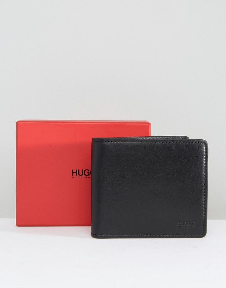 Hugo By Hugo Boss Leather Subway Wallet With Coin Pocket - Black