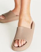 Truffle Collection Chunky Pool Slide In Mocha-neutral