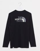 The North Face Easy Long Sleeve T-shirt In Black