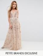 Maya Petite Cami Strap Plunge Embellished Maxi Dress - Multi