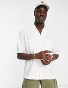 Bershka Short Sleeve Shirt In White