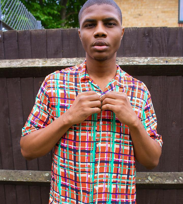 Asos Made In Kenya Relaxed Revere Check Shirt Two-piece-red