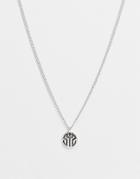 Status Syndicate Cutout Disc Necklace-silver