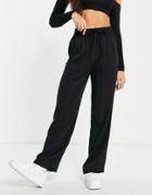 Whistles Washed Wide Leg Pant In Black