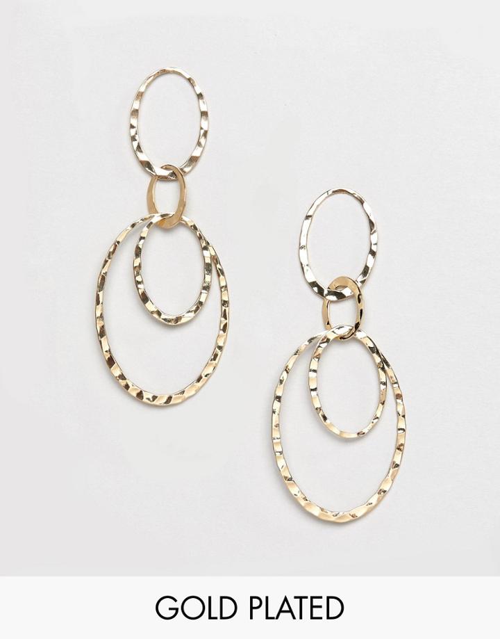 Pilgrim Gold Plated Multi Hoop Drop Earrings - Gold