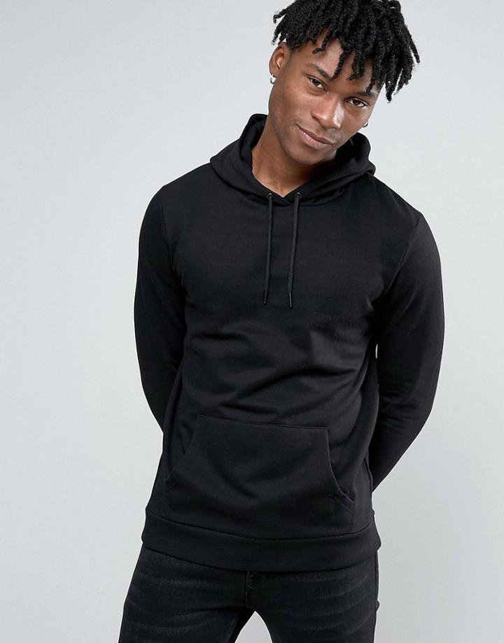New Look Hoodie In Black - Black