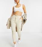 Parisian Petite Skinny Cargo Pants In Stone-neutral