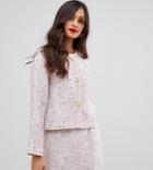 Unique21 Tweed Fitted Blazer Two-piece - Pink