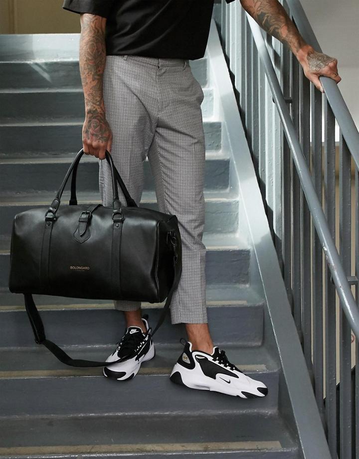 Bolongaro Trevor Leather Carryall - Black