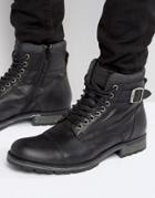 Jack & Jones Albany Leather Boots - Black