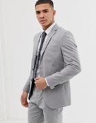 Selected Homme Slim Fit Stretch Suit Jacket In Light Gray - Gray