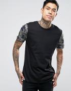 Another Influence Camo Sleeve T-shirt - Black